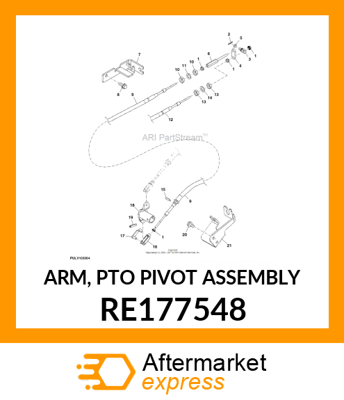 ARM, PTO PIVOT ASSEMBLY RE177548