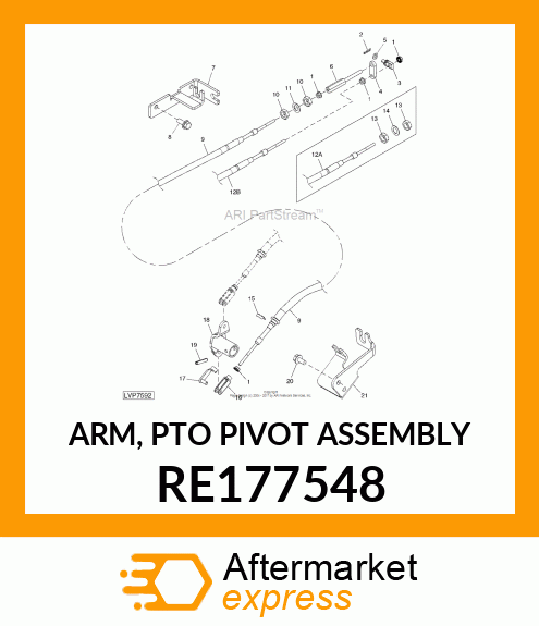 ARM, PTO PIVOT ASSEMBLY RE177548