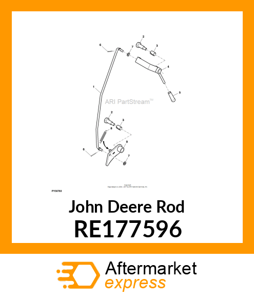 ROD, PARK BRAKE LINKAGE RE177596