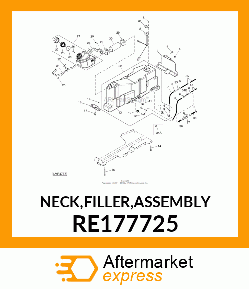 NECK,FILLER,ASSEMBLY RE177725