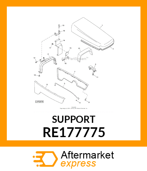 SUPPORT,HOOD,ASSEMBLY RE177775