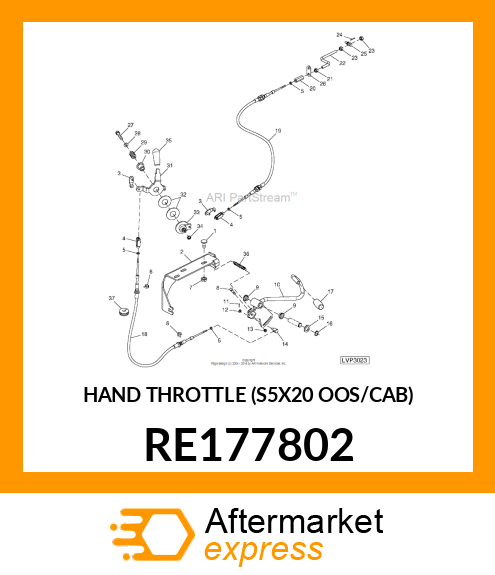 HAND THROTTLE (S5X20 OOS/CAB) RE177802