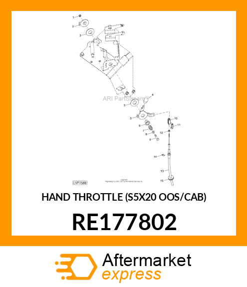 HAND THROTTLE (S5X20 OOS/CAB) RE177802