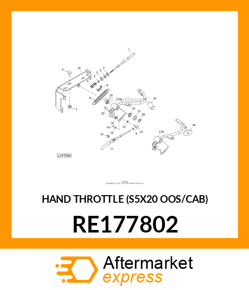 HAND THROTTLE (S5X20 OOS/CAB) RE177802