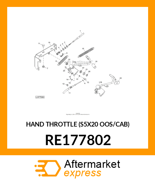 HAND THROTTLE (S5X20 OOS/CAB) RE177802