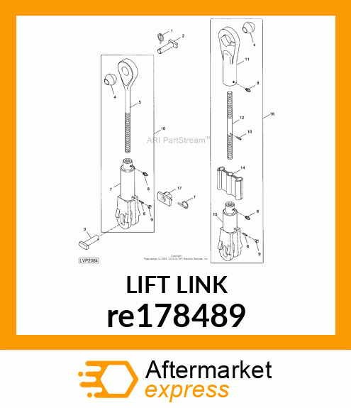 LIFT LINK, SHORT LH re178489