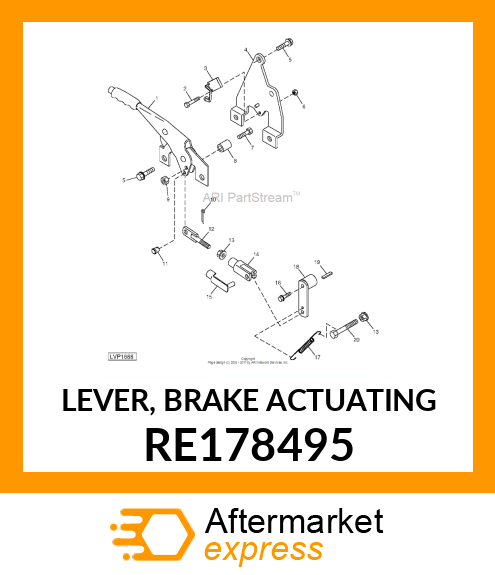 LEVER, BRAKE ACTUATING RE178495