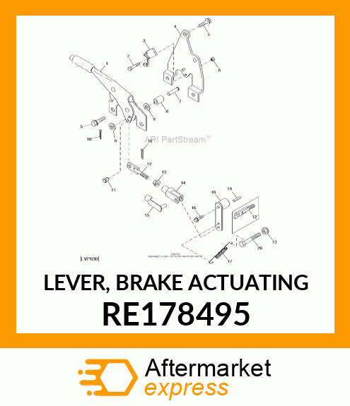 LEVER, BRAKE ACTUATING RE178495