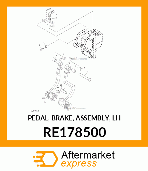 PEDAL, BRAKE, ASSEMBLY, LH RE178500