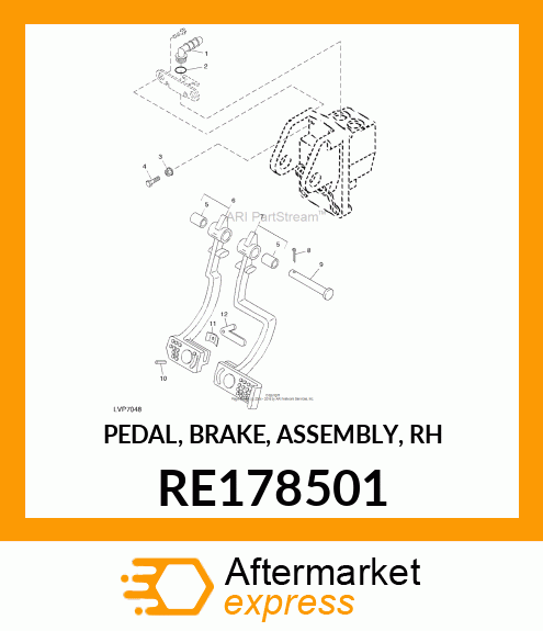 PEDAL, BRAKE, ASSEMBLY, RH RE178501