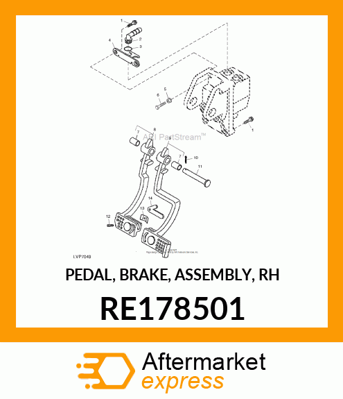 PEDAL, BRAKE, ASSEMBLY, RH RE178501