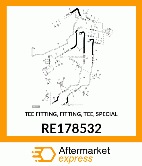 TEE FITTING, FITTING, TEE, SPECIAL RE178532