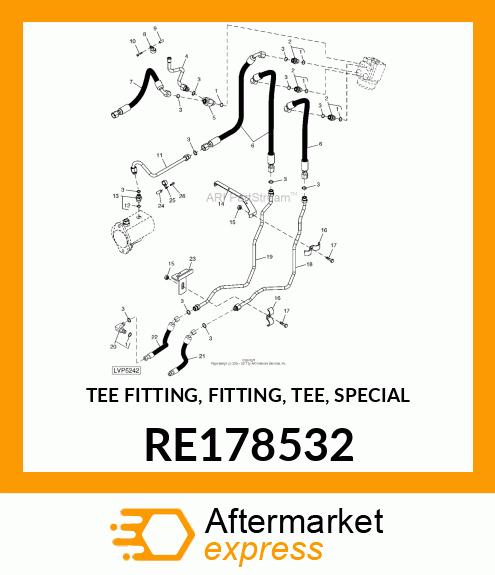 TEE FITTING, FITTING, TEE, SPECIAL RE178532