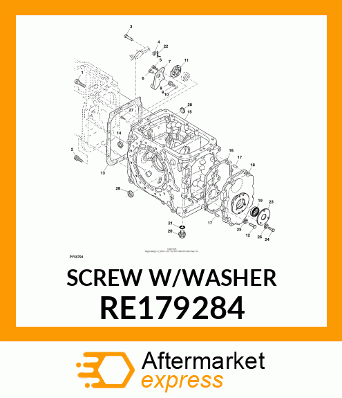 SCREW WITH WASHER, SCREW WITH WASHE RE179284