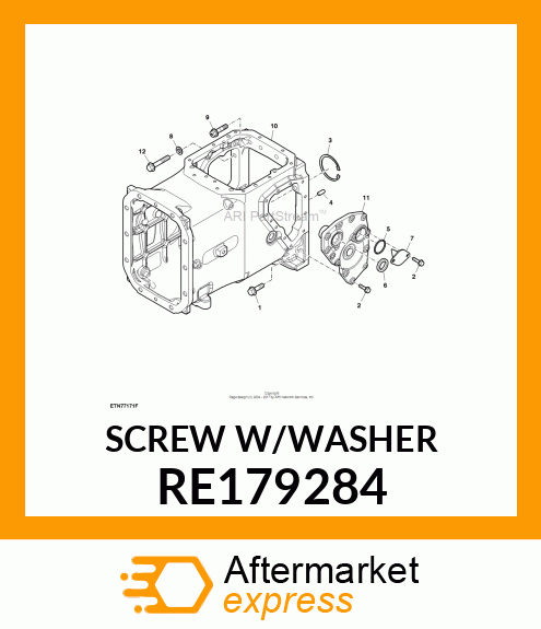 SCREW WITH WASHER, SCREW WITH WASHE RE179284