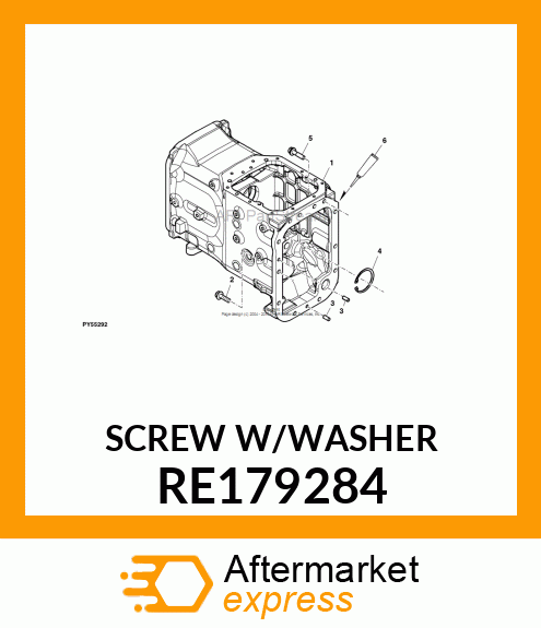 SCREW WITH WASHER, SCREW WITH WASHE RE179284