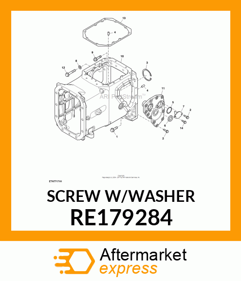 SCREW WITH WASHER, SCREW WITH WASHE RE179284