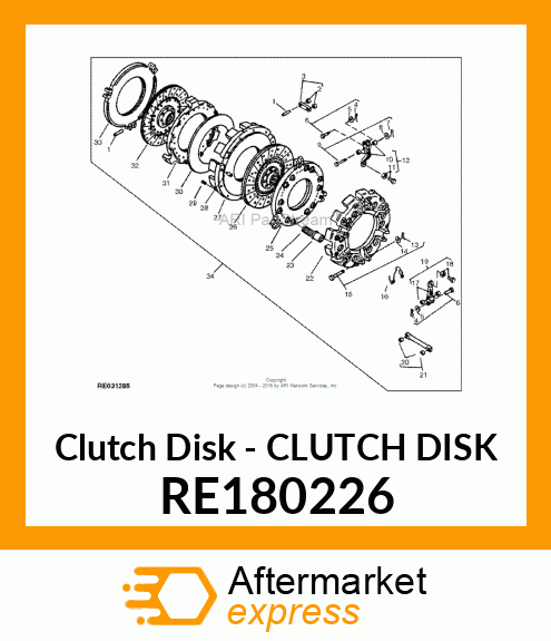 Clutch Disk - CLUTCH DISK RE180226