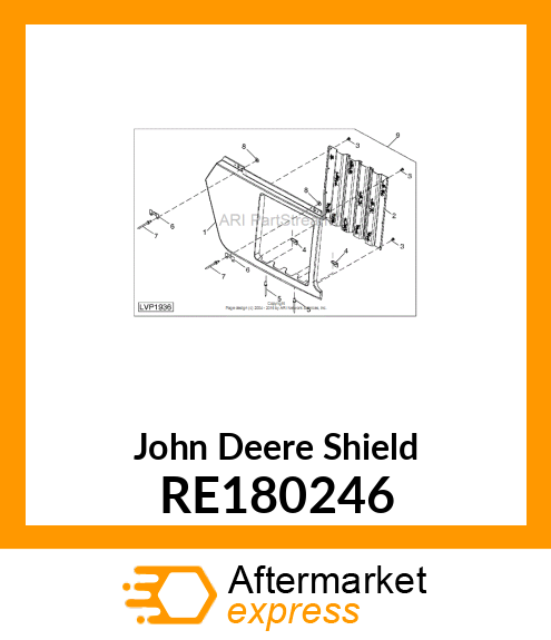 SHIELD, RH SIDESCREEN, ASSEMBLY RE180246