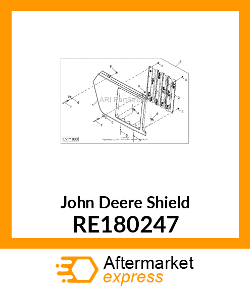 SHIELD, LH SIDESCREEN, ASSEMBLY RE180247