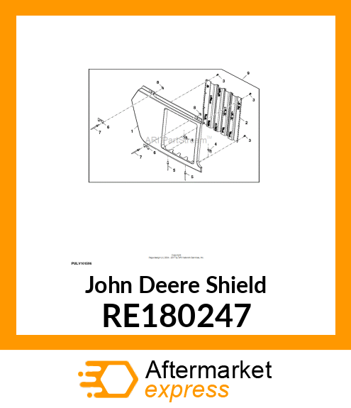 SHIELD, LH SIDESCREEN, ASSEMBLY RE180247