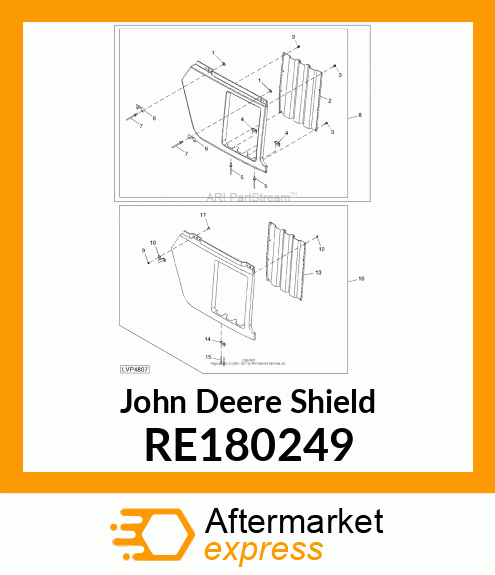 SHIELD, LH SIDESCREEN, ASSEMBLY RE180249