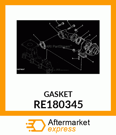 GASKET, TURBOCHARGER RE180345