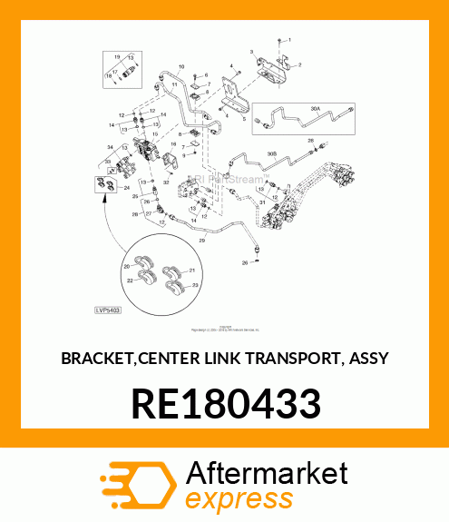 BRACKET,CENTER LINK TRANSPORT, ASSY RE180433