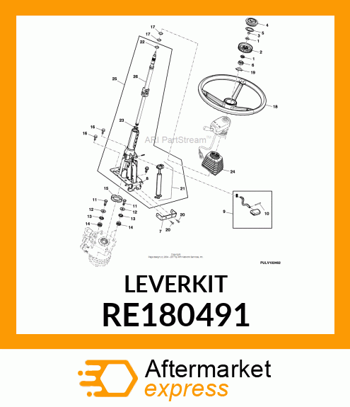 FIELD INSTALLATION KIT, TILT LEVER RE180491