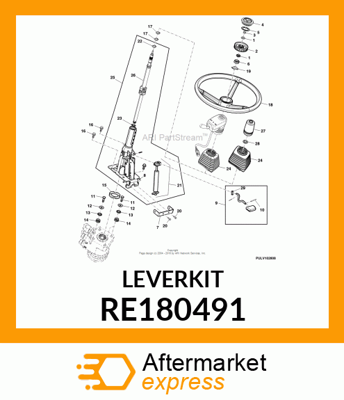 FIELD INSTALLATION KIT, TILT LEVER RE180491