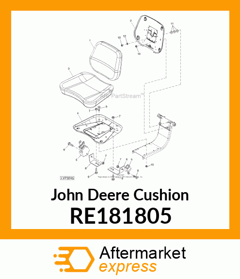 CUSHION, SEAT,ASSEMBLY RE181805