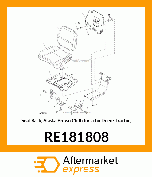 CUSHION, BACKREST, ASSEMBLY /CAB/ RE181808