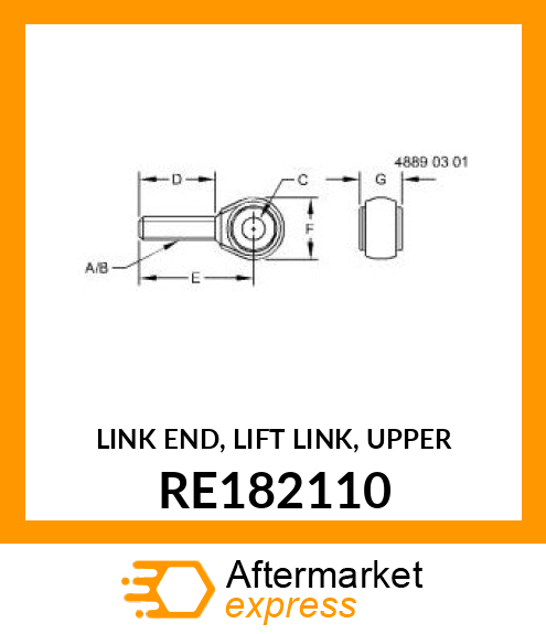LINK END, LIFT LINK, UPPER RE182110
