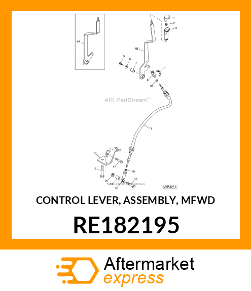 CONTROL LEVER, ASSEMBLY, MFWD RE182195