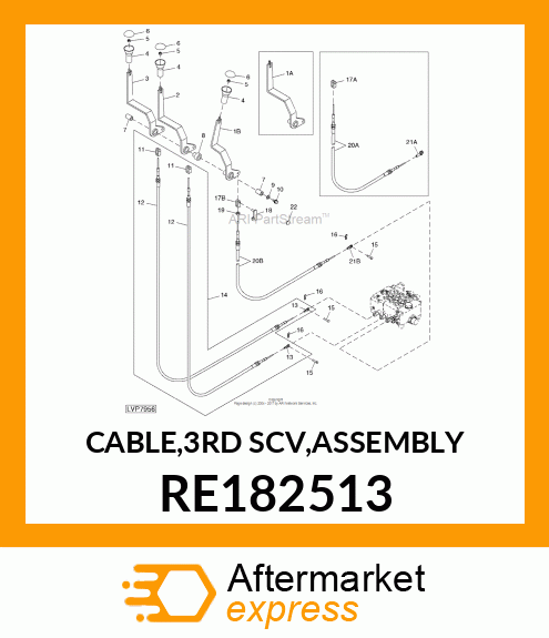 CABLE,3RD SCV,ASSEMBLY RE182513