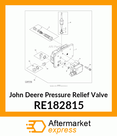 PRESSURE RELIEF VALVE, ASSEMBLY RE182815