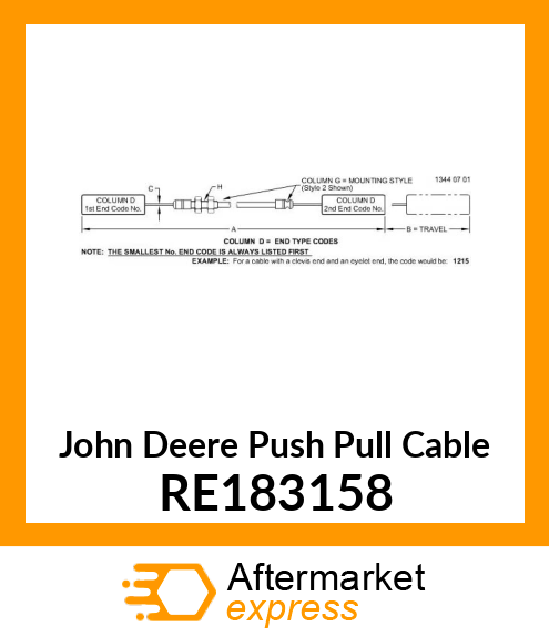 CABLE, PUSH RE183158