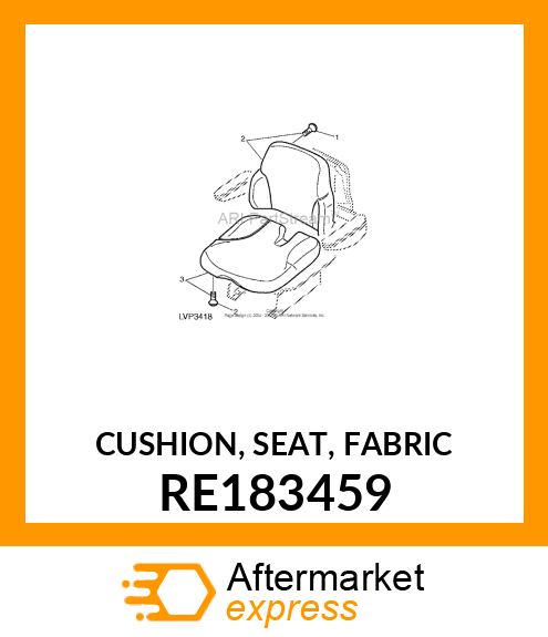 CUSHION, SEAT, FABRIC RE183459