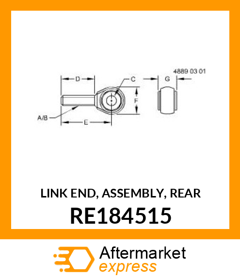 LINK END, ASSEMBLY, REAR RE184515