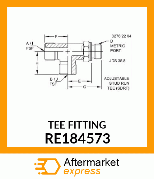 TEE FITTING RE184573