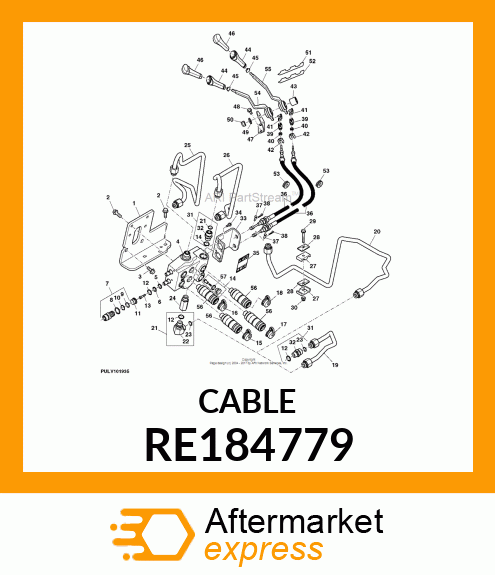 PUSH PULL CABLE, REAR SCV RE184779
