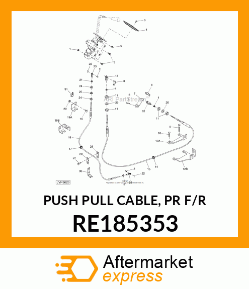 PUSH PULL CABLE, PR F/R RE185353