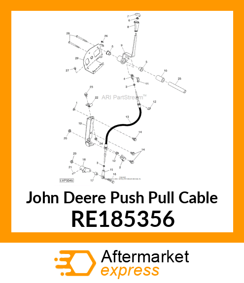 PUSH PULL CABLE, MFWD RE185356