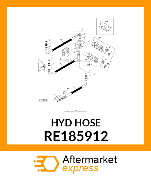 HOSE, HYDRAULIC ASSEMBLY RE185912