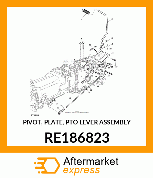 PIVOT, PLATE, PTO LEVER ASSEMBLY RE186823