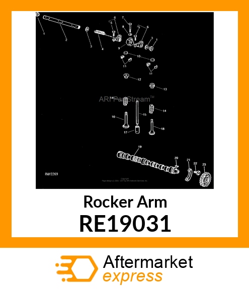 Rocker Arm - ARM, ROCKER, WITH ADJUSTING SCREW RE19031