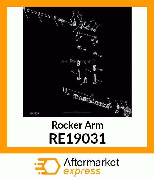 Rocker Arm - ARM, ROCKER, WITH ADJUSTING SCREW RE19031