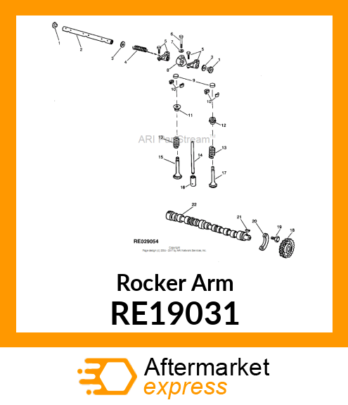 Rocker Arm - ARM, ROCKER, WITH ADJUSTING SCREW RE19031