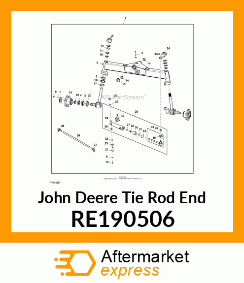 TIE ROD END, TIE ROD END, RH RE190506