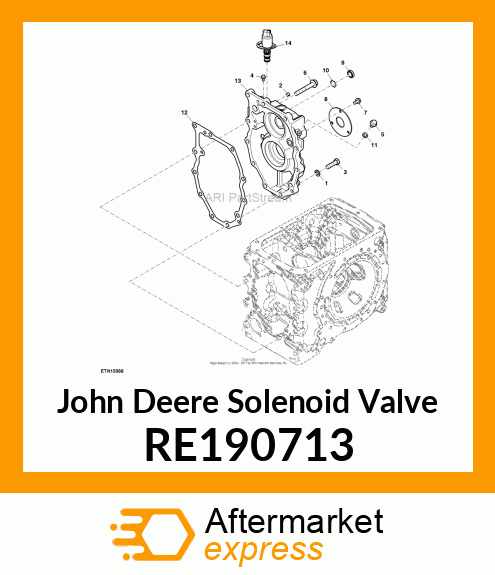 VALVE, SOLENOID CARTRIDGE RE190713